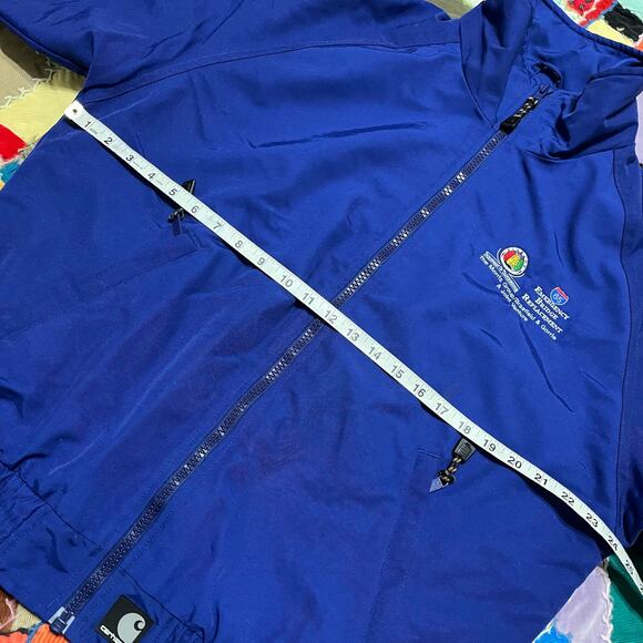 Carhartt Blanket Lined Blue Full Zip Work Jacket Medium - Picture 5 of 6